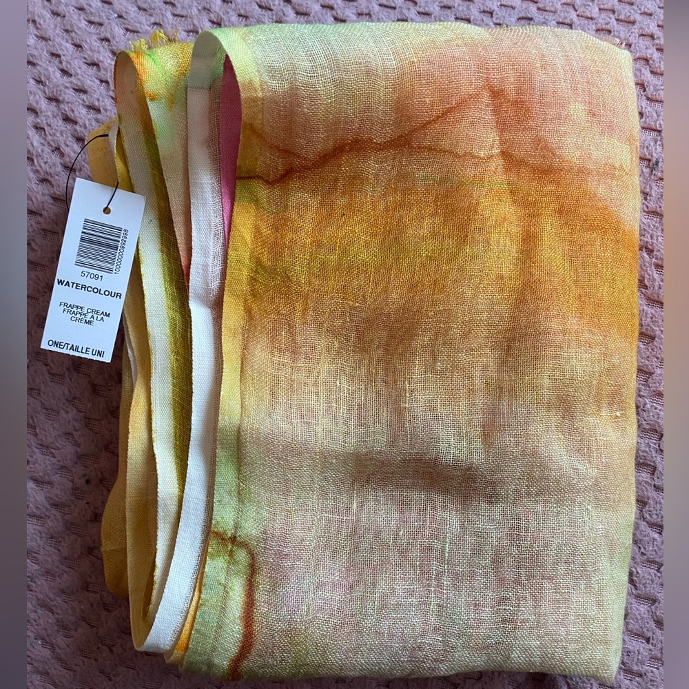 Auxiliary by Aritzia Watercolour Linen Scarf